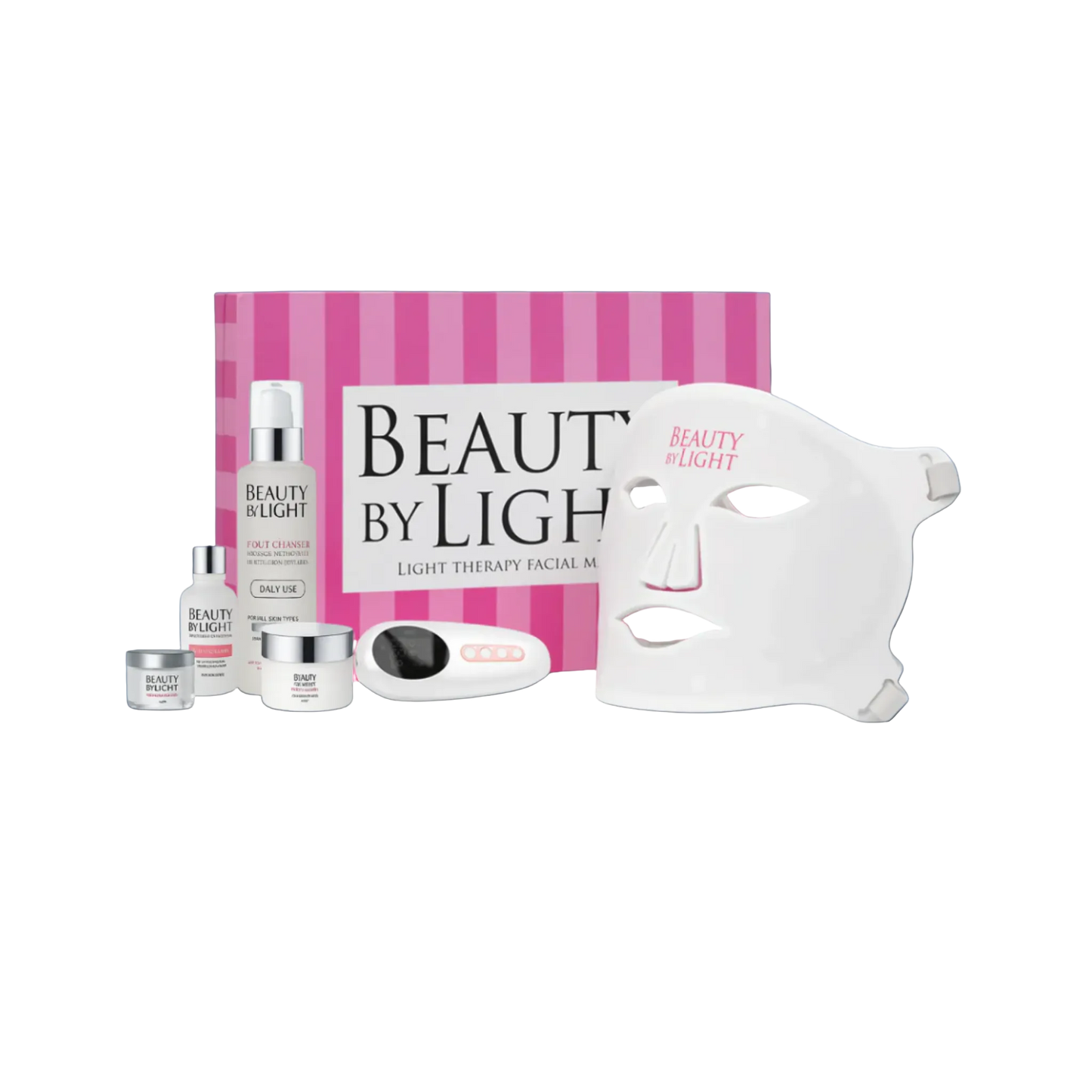 Beauty By Light LED light therapy facial mask complete skincare kit