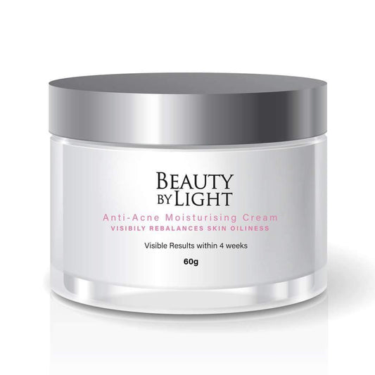 Beauty by Light anti-acne moisturizing cream jar on a white background