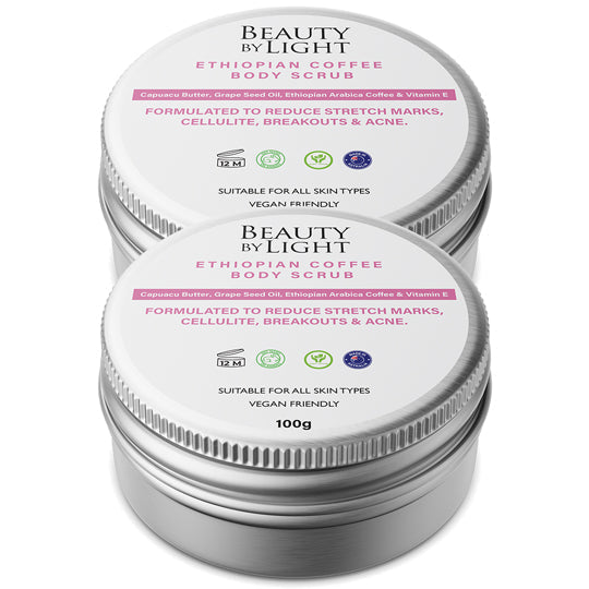 Beauty By Light Ethiopian Coffee Body Scrub 100g Twin Pack