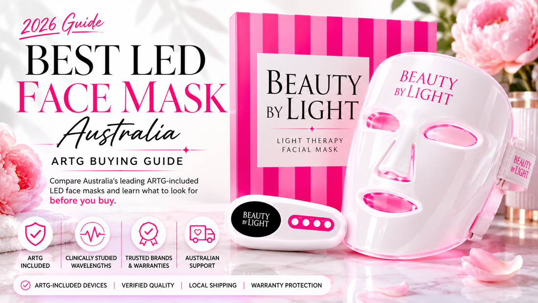 Beauty by Light LED face mask featured in a 2026 Australian ARTG buying guide for LED face masks.