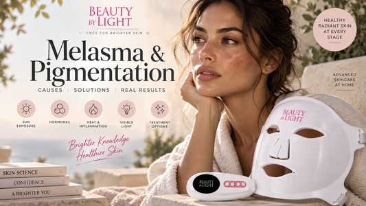 Beauty by Light LED face mask and melasma pigmentation skincare guide