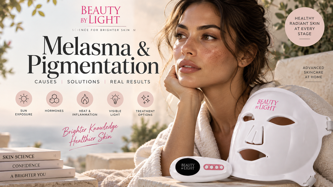 Beauty by Light LED face mask and melasma pigmentation skincare guide