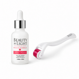 Beauty By Light brightening day serum with microneedle derma roller set