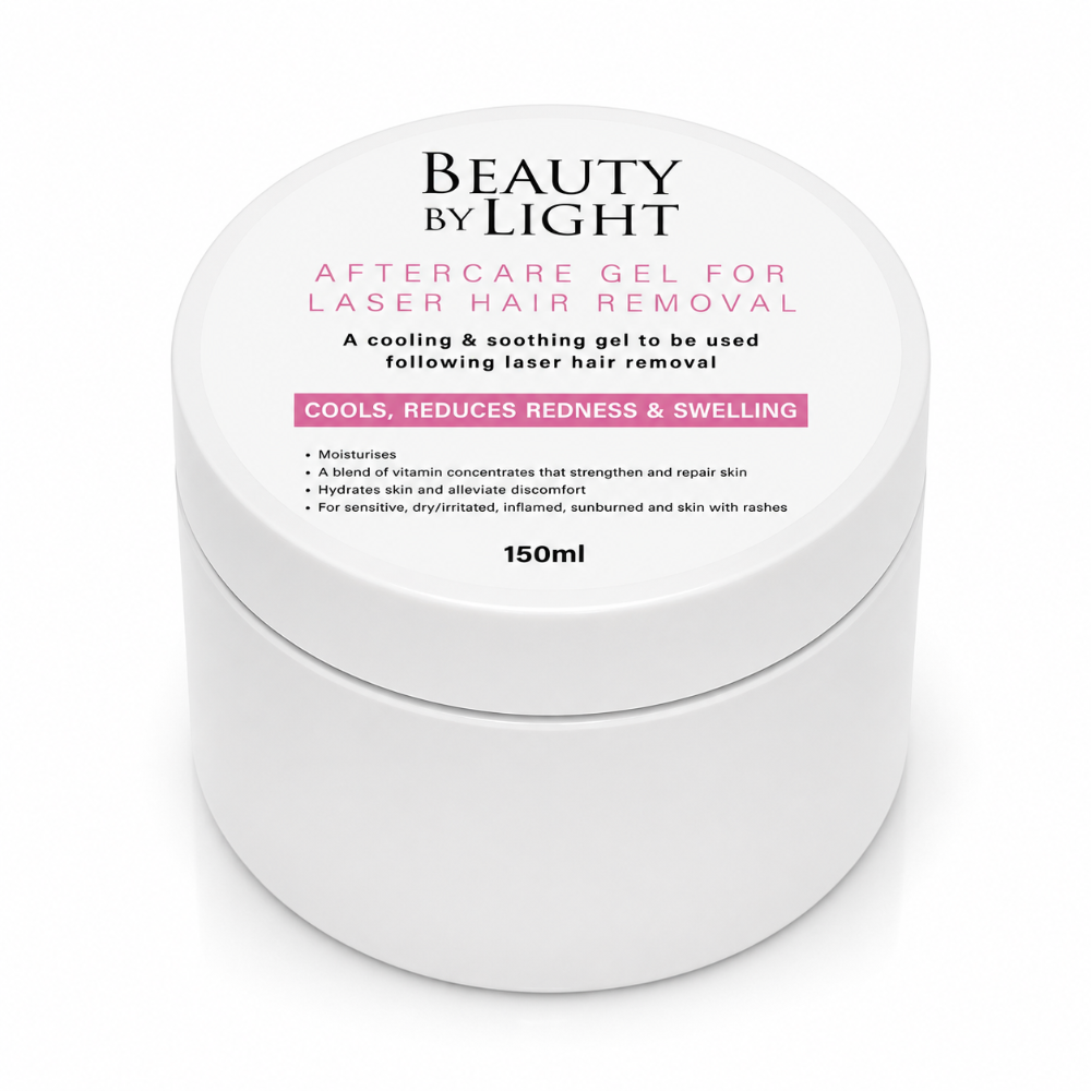 Beauty by Light aftercare gel container on a white background
