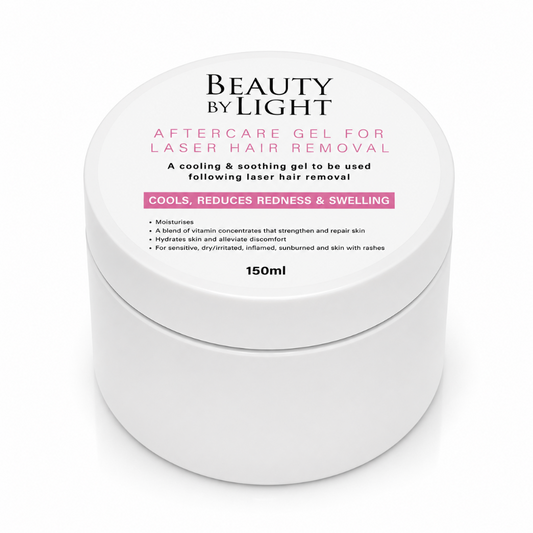 Beauty by Light aftercare gel container on a white background