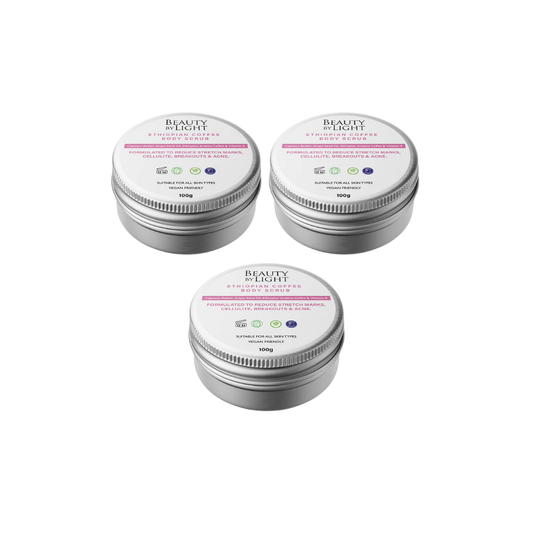 Beauty By Light Ethiopian Coffee Body Scrub 3 pack