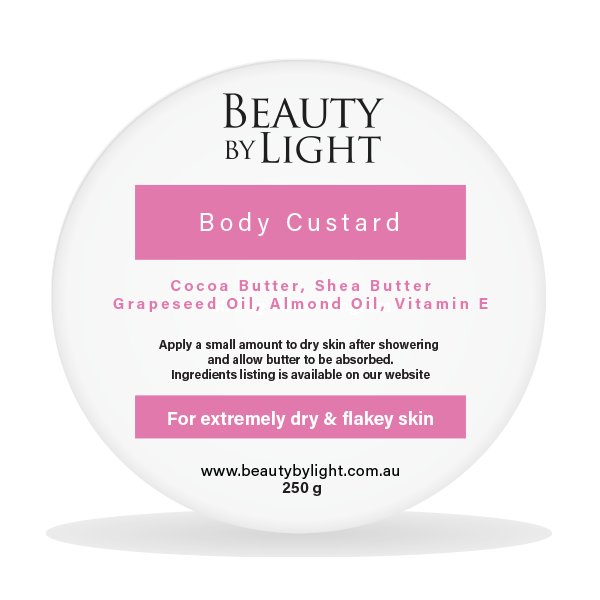 Beauty By Light body custard 250g for dry and flakey skin