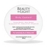 Beauty By Light body custard 250g for dry and flakey skin